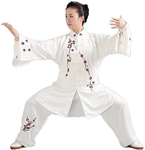 Kampsportsdräkt Dam Kung Fu Uniform Tai Chi Dräkt Lös Bekväm Andas (Vit S)