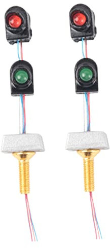 EXCEART 10 STK Zugmodellbau Sandtischmodell Minizug Zubehör Signalleuchten Ampel Mini-signalleuchten Simulierte Signallichtmodelle Mini-zubehör Abs Edelstahl Miniatur Strassenlicht