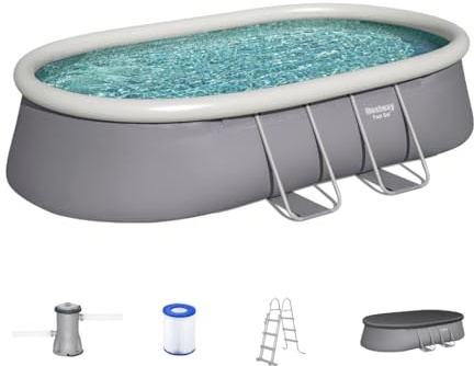 Bestway Piscine autoportante Ovale Fast Set 488 x 305 x 107 cm avec Filtration