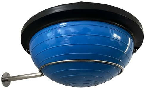 Pmsanzay Soporte de entrenamiento de equilibrio de media bola montado en la pared, estante de almacenamiento de acero inoxidable resistente, soporte de exhibición de media pelota de ejercicio de yoga