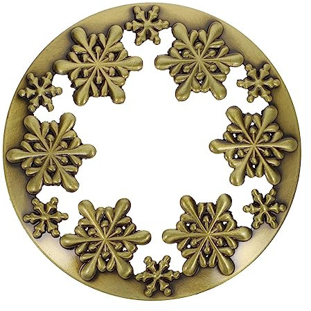 Anneome 1pc Christmas Scented Candle Cup Lid Zinc Alloy Aroma Jar Cover for Jars Efficient and Draft Reduction for Candle Lovers