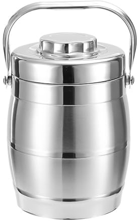 Stainless Steel Insulated Food Container, Thermal Lunch Box Flask, Leakproof Thermal Lunch Box for Food, Meal, Soup(3.0L)