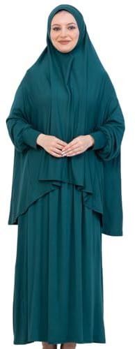 Prien Weich Gebetskleidung Für Frauen, Muslim Abaya Hijab Kleid Damen, Türkisch Viskose Islamische Kleider, Muslimische Kopftuch, Burka, Khimar, Jilbab Für Ramadan, Hajj