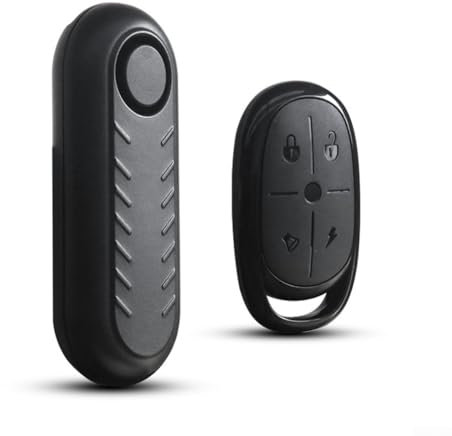 HpLive 110DB Fahrrad Alarmanlage Wasserdicht Mit Fernbedienung Vibrationssensor Drahtlos Diebstahlsicherung Für Motorrad Fahrräder Schwarz