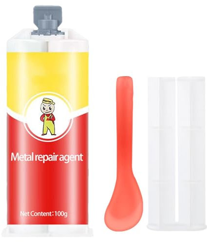 Colle instantanée métallique extra forte 95 g – Colle métallique imperméable à l'eau, résistante à la chaleur -40 °C -200 °C – Colle métallique pour coller des métaux de toutes sortes, pour ciment