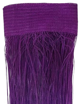 Odot Cortina Puerta Exterior Hilos, Cortina de Flecos para Ventana Cortinas de Puerta Antimoscas 2 Piezas con Bolsillo para Varilla, Separador de Habitaciones (Morado Oscuro,100x200cm)