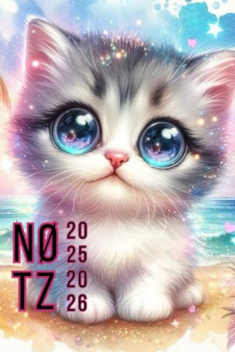 Schülerkalender 25/26 Katzen, Schülerplaner, Schulplaner: Hausaufgabenheft Katzen, Wochenplaner Katzen für Teenager, A5, 40 undatierte Wochen, Motivation, Notizen, Kritzelseiten, komplett farbig