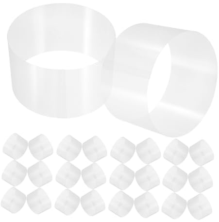 CLISPEED 100 Sheets Transparent Self Adhesive Cake Collars Thick Acetate Cake Wrappers for DIY Birthday Mousse Chocolate Decorating and Baking Accessories