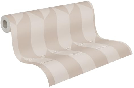 Livingwalls papier peint intissé à motif géométrique beige métallisé – papier peint graphique moderne 10,05 mx 0,53 m de COSMOPOLITAN – 790861