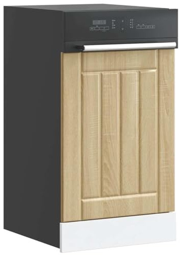 Owoxanthellate Lucca Sonoma - Mascherina per lavastoviglie in legno di quercia 45 x 1,5 x 67 cm, design moderno per cucina