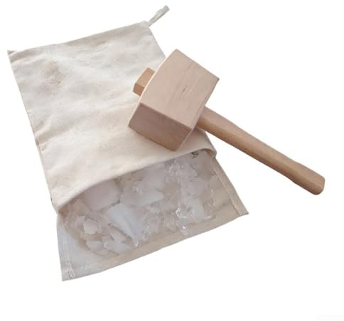 Martillo de madera para carpintería y proyectos de manualidades, mazo para cinceles y tareas de carpintería hecho de madera maciza natural (2 unidades)