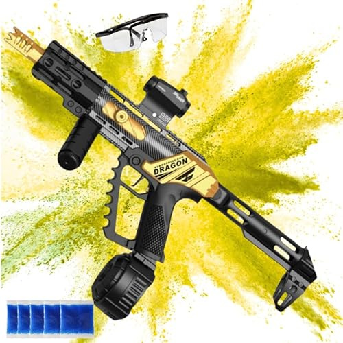 EverPrime Gel Blaster MK17, Pistola de Gel Eléctrica con Cargador Automático,60.000 Balas, Efecto Realista de Cámara Lateral,Juego Tactico,Disparos y Puntería para Jugar con Amigos.