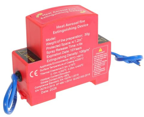 DIYEAH Estintore Aerosol Automatico per Veicoli e Camper, Attivazione Automatica, capacità 30g, Materiale Plastico, Installazione Semplice, per Uso Marino