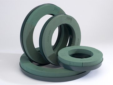 36cm (14) OASIS FLORIST PLASTIC BASE WET FOAM WREATH RING X2 (3150)