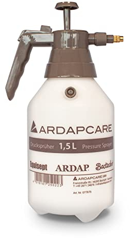 ARDAP Drucksprüher 1,5 Liter - Mit verstellbarer Messingdüse und großer Einfüllöffnung - Pumpsprüher - Gartenspritze - Zum Versprühen von Pflanzenschutzmitteln & Anti-Ungezieferlösungen