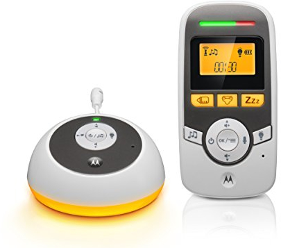 Motorola Baby MBP161TIMER - Digitales Audio Babyphone mit Display und Baby Care Timer - Weiß