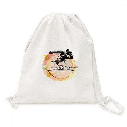 DIYthinker Wintersport Eiskunstlauf Aquarell Illustration Leinwand Rucksack-Reisen Shopping Bags