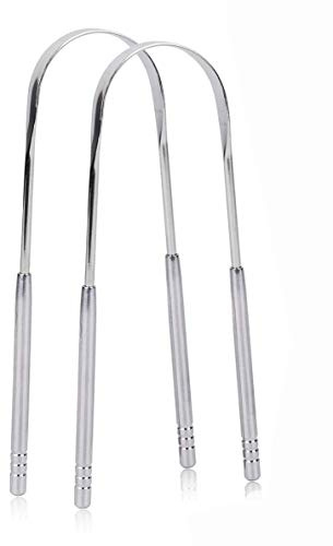 A1SONIC® Zungenschaber (2 Stück), reduziert schlechten Atem (medizinische Qualität), Edelstahl-Zungenreiniger, 100 % BPA-frei, Metall-Zungenschaber für frischen Atem in Sekunden.
