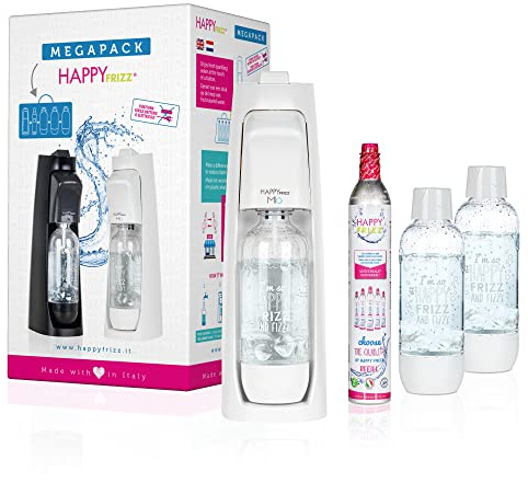 Happy Frizz GASATORE Mio Bianco Opaco - MEGAPACK - (gasatore + 3 Bottiglie Bianche)