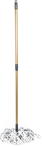 Wischmopp der Beldray LA069066GRYEU7 150 Years Edition mit Teleskopstiel in Kupferoptik, nass oder trocken wischen, super saugfähig, für die meisten Hartböden geeignet, stilvoll bedruckt