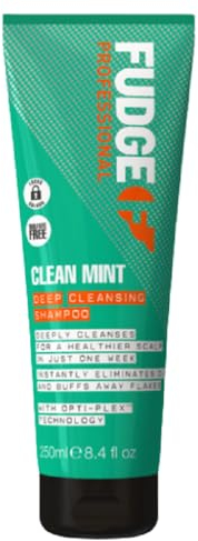 Fudge Clean Mint Shampoo, Deep Cleansing, Clarifying Shampoo, Scalp Care, 5x Stronger Hair, 250 ml