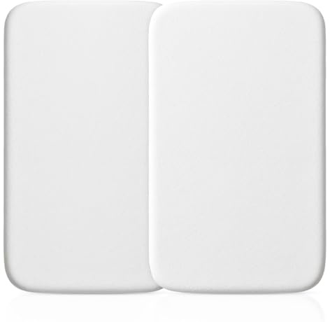 Sasma Home - Confezione da 2 lenzuola con angoli elasticizzati per culla Next2Me in 100% jersey di cotone – compatibile con Next2Me (50 x 85 cm) confezione da 2 bianco