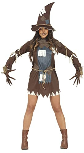 FIESTAS GUIRCA Disfraz de Espantapájaros - Vestido y Gorro para Mujer Adulta Talla S 36-38
