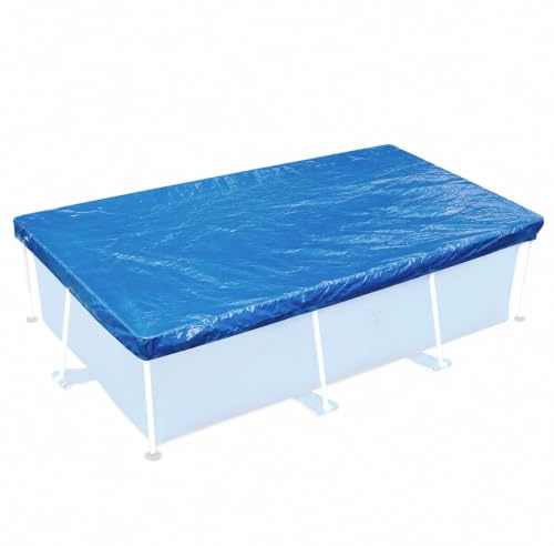 400 * 211cm Rectangular Pool Cover, Foldable Drawstring Design Solar Cover Heat Insulation Film Frame for Swimming Pool