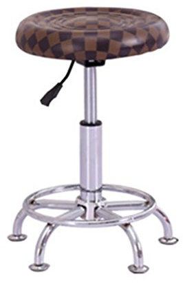 Hocker auf Rädern Mode, Barhocker, Barstuhl, drehbar, Sessellift, Schönheitshocker, Friseurstuhl, Registrierkasse, hoher Fuß, Rezeptionsstuhl, Arbeitsstuhl, (Color : Brown, Size : 40-50cm) marriage