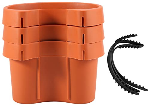 Frefgikty Lot de 3 pots de fleurs uniques pour gouttière de jardin