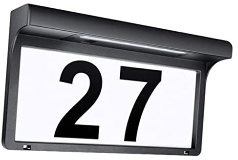 OSALADI Luce Della Porta Solare LED Solare Numero Di Casa Numeri Numero Di Casa Digitale Esterno Esterno Segni Digitali Numeri Civici Per L'Esterno Illuminare Illuminare