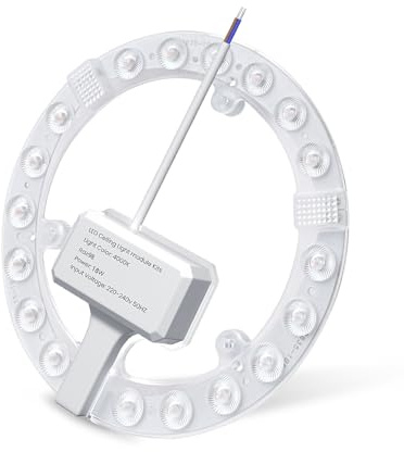 DoRight 18W LED Modul 230V UmrüStsatz für Deckenleuchten Natürliches Weiß 4000K Geeigne für Deckenleuchtengehäuse mit Magnethalterung aus Eisen CRI 98+ für Küche, Wohnzimmer, Einkaufszentrum