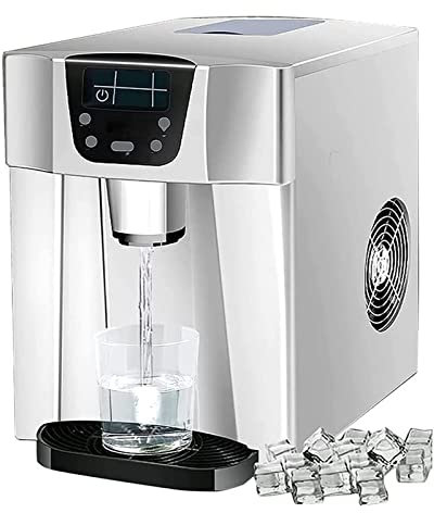 Macchina for il Ghiaccio da Banco, Macchina for Ghiaccio Automatica Compatta 24 Ore, 9 Cubetti di Ghiaccio Pronti in 6-10 Minuti, Macchina for Ghiaccio Portatile, Perfetto for Casa/Cucina/Ufficio/Bar