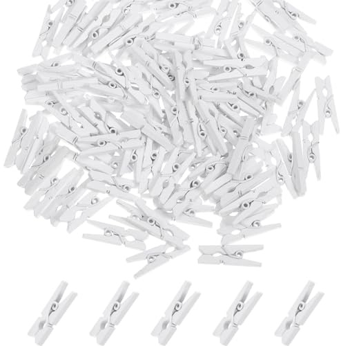 Vaguelly 100 Pièces Pinces À Linge en Bois Mini 2.80Cm Clips Photo Robustes pour Décoration Mariage Artisanat Et Suspension Polyvalente