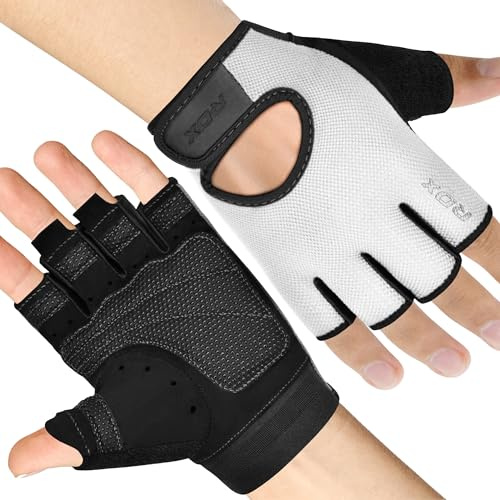 RDX Gants de Musculation pour Hommes Femmes, Ventilation Respirante avec Entraînement de Gym avec Demi-Doigt, Bonne Prise en Main, Fitness HIIT Entraînement, Bodybuilding Haltérophilie, Cyclisme