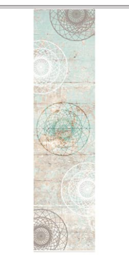 HOME in green 84058 | MANDOSA Schiebegardine aus recyceltem Polyester, Farbe:Mint, Größe:245 x 60 cm, Anzahl:1x