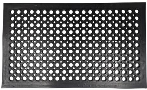 Heavy Duty Rubber Door Mat with Ramp Edge Design (80cm x 120cm)
