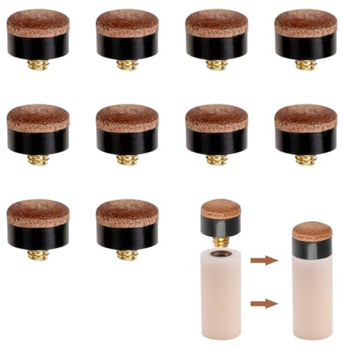 XPEX 10 Pezzi Punte Per Stecca Per Piscina 13 Mm, Stecca Biliardo Punte, Ottone Accessori Per Stecca Per Piscina, Accessori Per Tavolo Da Biliardo, Punte Per Stecca Da Avvitare