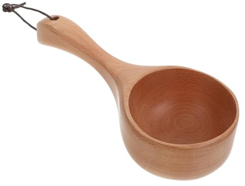 ULTECHNOVO Cuchara de Madera para Agua y Sopa de Phoebe Zhennan, Redonda y Versátil, Adecuado para Uso en Casa o Restaurante, Diseño Funcional para Uso Prolongado Estilo Aleatorio