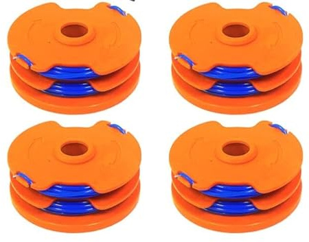 WX100 Strimmer Trimmer Spool Line for Qualcast Trimmer, GT25 GGT350A1 GT30 GGT450A1 and WG100E WG104E1 Strimmer Spool Replacement, 1.65mm 8.3m Spool lines (4 Spool)