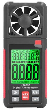 MJMLUCK Digital Anemometer LCD Screen Handheld Air Velocity Tester Sailing Surfing