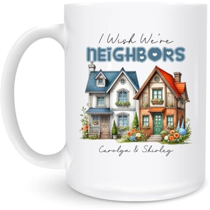 Tea Mug I Wish We were Neighbors 330Ml Mug Ceramic Classic Mugs for Milk Café Beverages