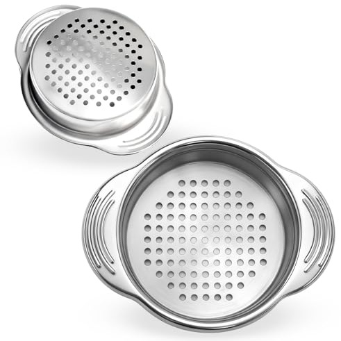 2 Pieces Stainless Steel Tuna Can Strainer - Food Grade Canning Colander For Regular And Wide-Neck Cans - Oil Drain Press For Tuna Beans Vegetables