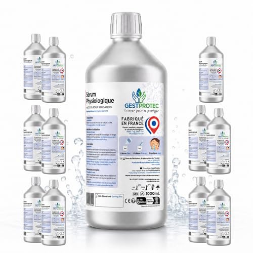 Sérum Physiologique Bouteille 1L x12 – Grand Format – Labo Français