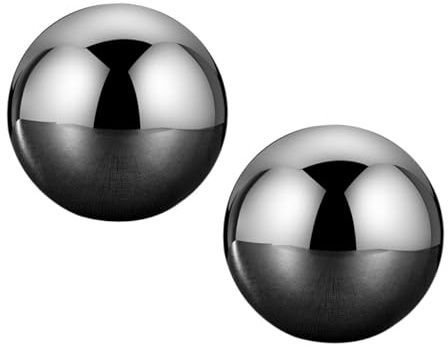 DOITOOL Piedras de Hielo Redondas de Acero Inoxidable 304 Bola de 55 MM Pack de 2 Reutilizables para Enfriar Vino Whisky y Cócteles sin Sabor Seguras y Prácticas para Bar y Hogar