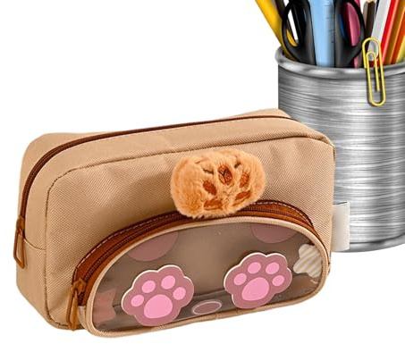 Großes Federmäppchen für Stifte und Schreibwaren | Tier-Design Schminktasche | Organizer-Tasche für Schreibwaren, für Textmarker Radiergummis Lineale Mädchen Teenager Studenten Frauen Männer