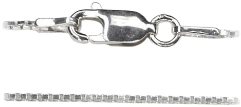 Drachensilber Kette Venezia Silber Halskette 1mm Stärke, diverse Längen wählbar, Silberkette mit Karabinerverschluss