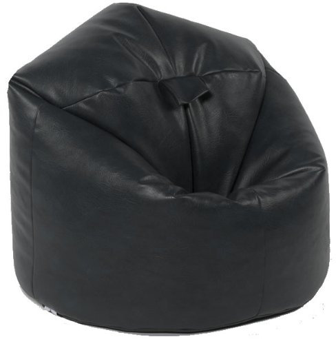 Beautiful Beanbags - X-L Faux Leather Classic Beanbag Chair - Black