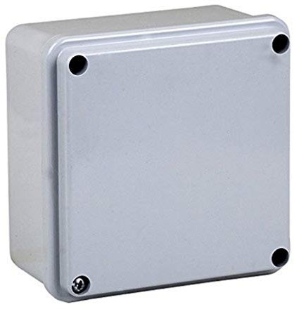 Electraline 60557 Distribution Box 60557-Scatola di distribuzione Liscia, 100 x 100 mm, IP56, Grigio