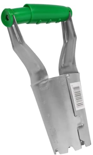 Plantador de bulbos – Plantador de cebolla de acero galvanizado – Con escala de medición – Inoxidable y duradero